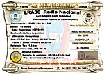 Sepcial QSL 40 Years LRA36 Radio Nacional "Arcangel San Gabriel" (2019)